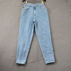 Vintage 80s 90s Mom Jeans High Waisted Tapered Leg Momcore Normcore Light Wash 8